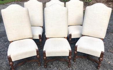 Custom Upholstered French Country Dining Chairs