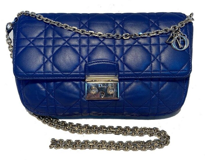 Dior Blue Cannage Quilted Leather Miss Dior Bag