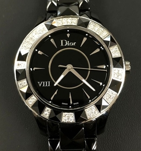 Dior - Dior VIII Black Ceramic Ladies with diamonds - CD1241E0C001 - Women - 2011-present