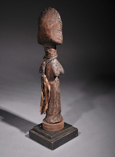 Doll (1) - Leather, Wood - Janus Biga fertility "doll" - Mossi - Burkina Faso