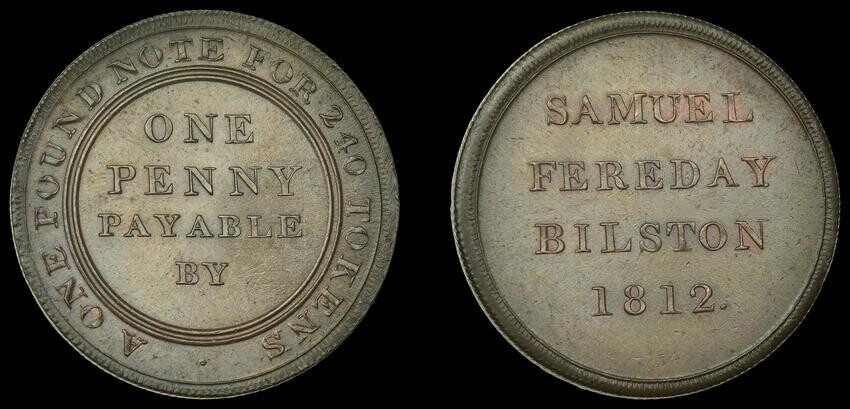 Duplicate 19th Century Tokens from the Collection of