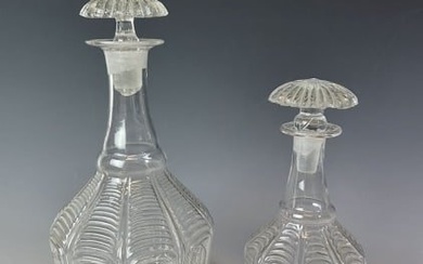 Early 19th C. Sandwich Glass Decanters (2pc)