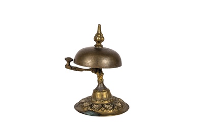 Early 20th C Gilt brass bell