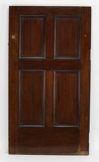 Early 20th c.solid mahogany architectural panel, 55"h