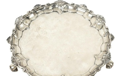 Early George III silver salver.