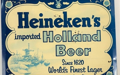 Early Heineken's Imported Holland Beer Advertising Sign