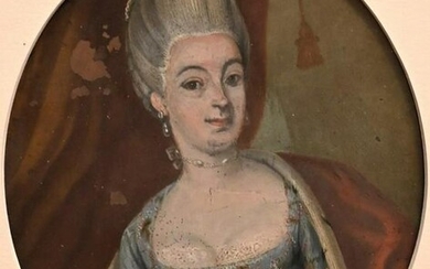 Early Small Portrait, woman wearing an elegant light
