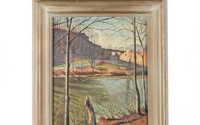 Edward Bruce (NY, 1879-1943), River Landscape