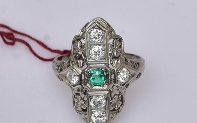 Edwardian 18k Gold Diamond Ring