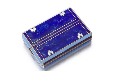 Enamel and diamond cigarette case (Portasigarette in smalto e diamanti), Cartier