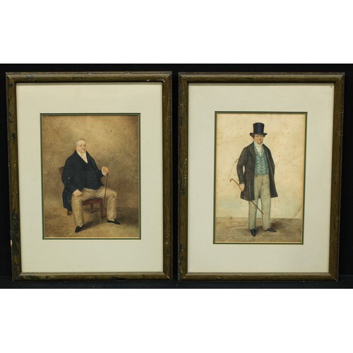 English School (early 19th century) A pair, Portraits of Gen...