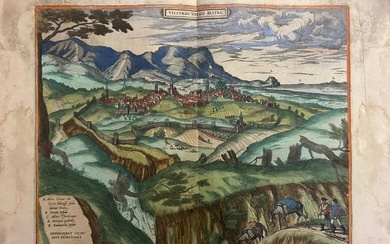 Europe, Map - Italy; Braun Georg / Hogenberg Frans - Velitrae vulgo Blitri - 1561-1580