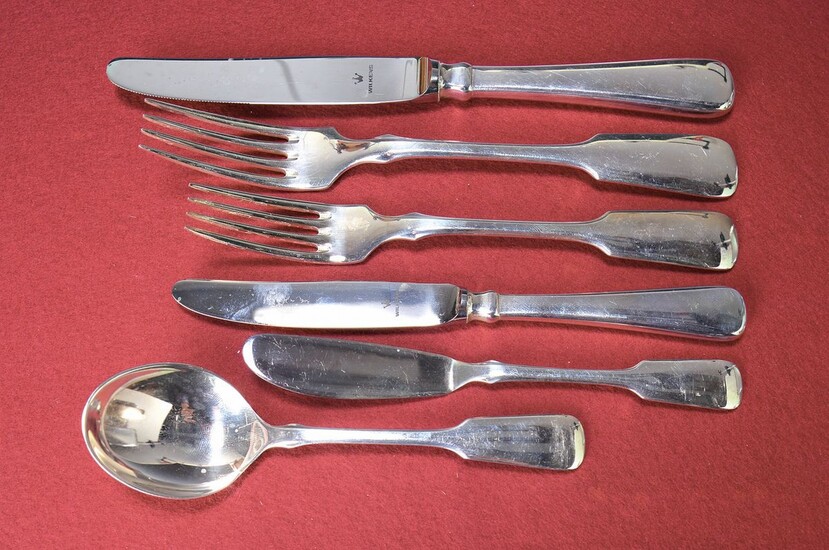 Extensive 107 parts Silver table cutlery, Wilkens, "Spaten",...