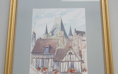 FRENCH WATERCOLOR BOURGES