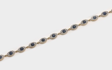 Feines Saphir-Diamant-Armband
