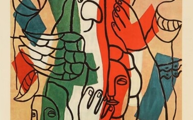 SOLD. Fernand Léger, after: Charlottensborgs efteraarsudstilling. Signed in print 42 F. Léger. Exhibition poster. Visible size 83 x 68 cm. – Bruun Rasmussen Auctioneers of Fine Art