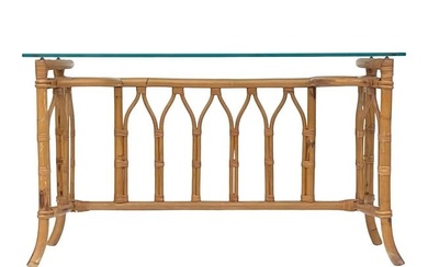 Ficks Reed Wrapped Bamboo Rattan Console