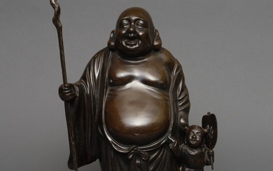 Figure - Patinated bronze - Japan