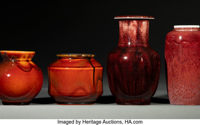 Four Rookwood Pottery Glazed Earthenware Vases (1931-1935)