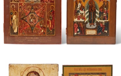 Four Russian icons, 19th-20th century
