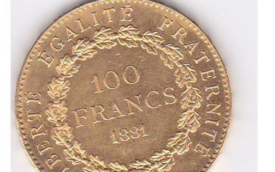 France - 100 Francs 1881-A Genius - Gold