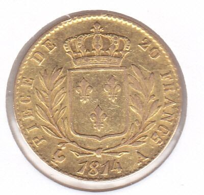 France - 20 Francs 1814 A Napoleon I - Gold