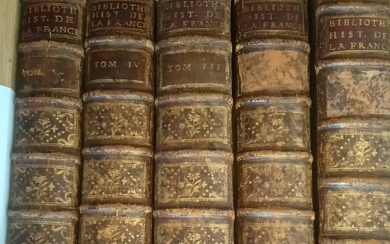 [France]. Lelong, J. Bibliothèque historique de la France,...