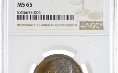 France. Third Republic (1870-1940). 2 Francs 1930 Morlon. Essai en Bronze-aluminium - NGC MS65
