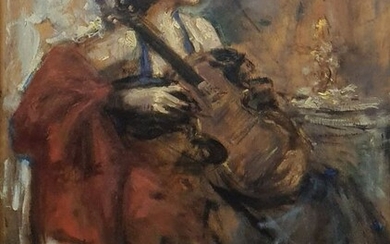 Francesco De Gregorio (1862-1912) - Donna con violino