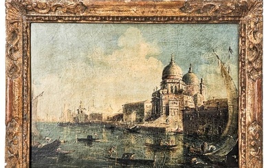 Francesco Guardi (Italian, 1712â€“1793) View Of Basilica di Santa Maria della Salute Oil On