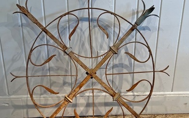 French 19th c. Wrought Iron Hanging Fixture