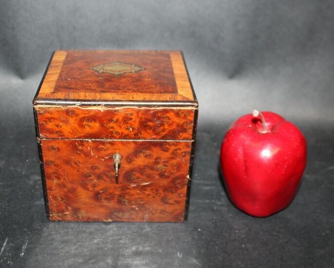 French Napoleon III tea caddy box in rosewood