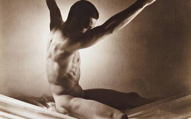 GEORGE PLATT LYNES (1907-1955) Francisco Moncion. Silver print, the image measuring 241.3x190.5 mm;...