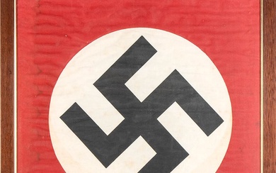 GERMANY, III Reich NSDAP flag Italian manufacture, used during Adolf Hitler's visit to Rome in...