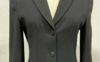 GIORGIO ARMANI Black Wool Suit Jacket