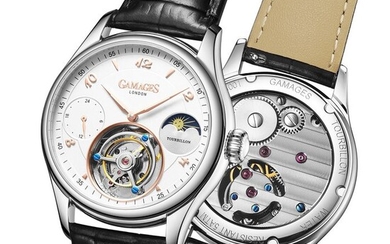 Gamages of London Watches - Limited Edition Hand Assembled GAMAGES OF LONDONTourbillon Automatic Steel/White/Rose - GA0058 - Men - 2011-present
