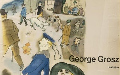 George Grosz Passers-By, 1921 Exhibition Poster Signed