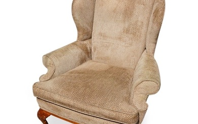 George II Style Century Upholstered Winged Armchair