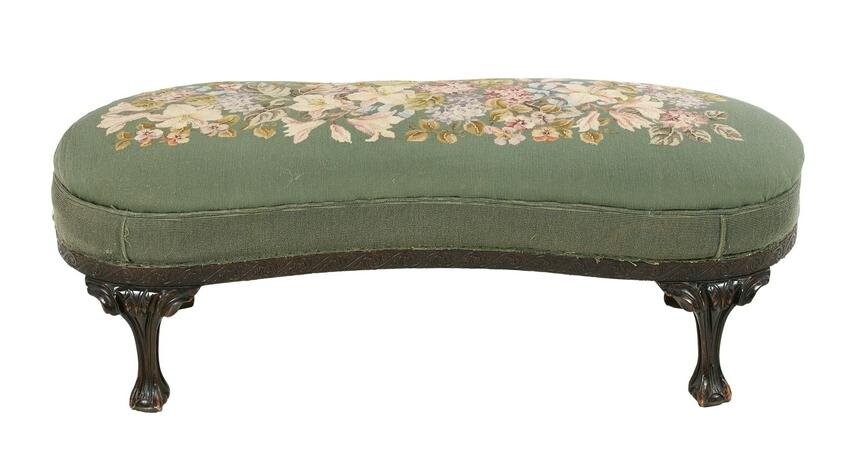 George III-Style Upholstered Bench