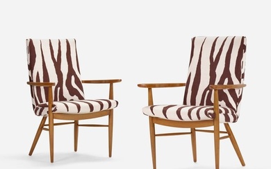 George Nakashima, Origins armchairs models 206, pair