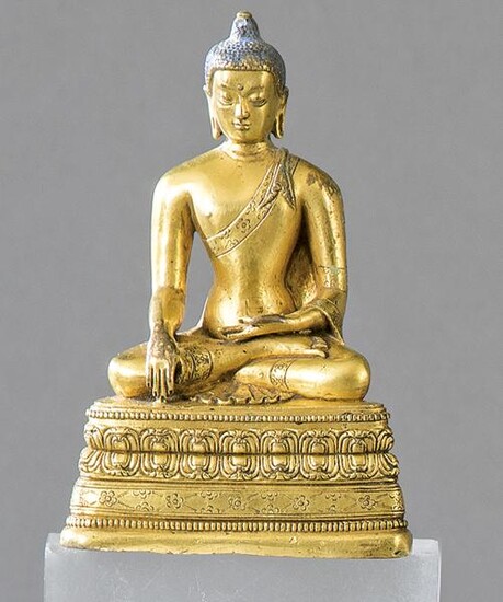 Gilded bronze "Sitting Buddha", Tibet Ending 19th