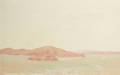 Giuseppe Cadenasso (1858-1918) View of San Francisco Bay Toward Alcatraz...