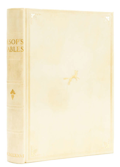 Gooden (Stephen).- Aesop. () Fables, one of 525 copies on hand-made paper, engraved plates by Stephen Gooden, original vellum, gilt, 1936.