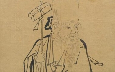 Gouache Chinese Immortal Portrait