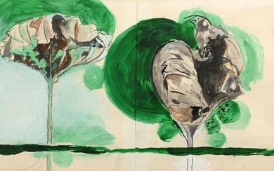 Graham SUTHERLAND (1903-1980) STUDY OF LEAVES - 1969 Aquarelle, encre et crayon sur papier