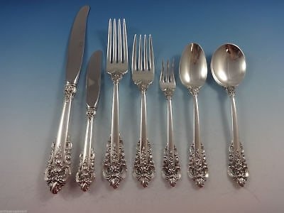 Grande Baroque by Wallace Sterling Silver Flatware Set For 6 Service 42 Pieces