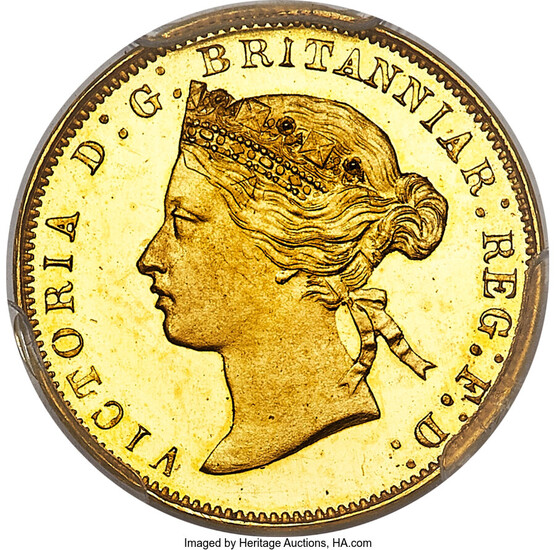 Great Britain: , Victoria gold Proof Pattern Double Florin (5 Francs) 1868 PR65 Deep Cameo PCGS,...