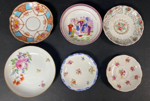 Grouping of Porcelain Saucers and Bowls