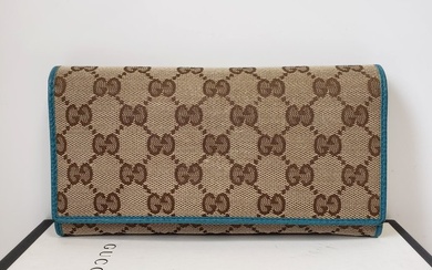 Gucci - GG canvas ×Turquoise leather - Wallet
