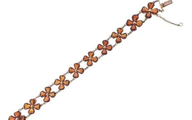 H. Stern 18k Gold Citrine Flower Bracelet